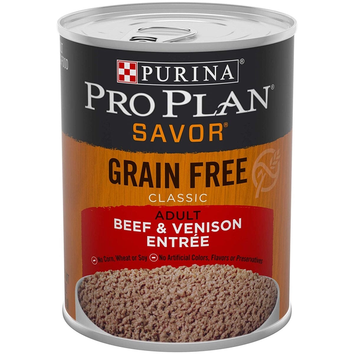 Purina Pro Plan Complete Essentials Grain-Free Classic Beef and Venison Pate Entrée Adult Canned Dog Food - 13 Oz - Case of 12