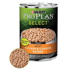 Purina Pro Plan Complete Essentials Grain-Free Classic Chicken and Carrots Pate Entrée Adult Canned Dog Food - 13 Oz - Case of 12