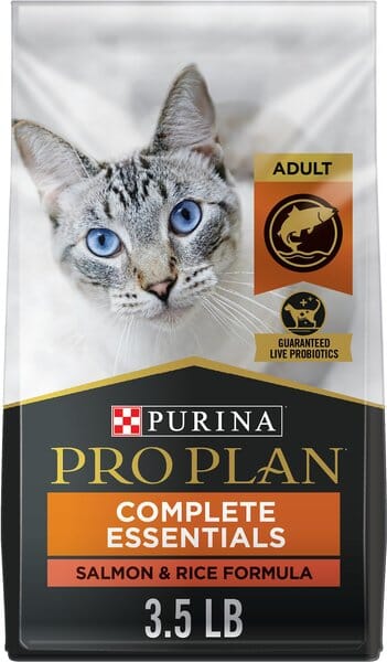 Purina Pro Plan Complete Essentials Savor Salmon and Rice Dry Cat Food - 3.5 Lbs - Case of 6