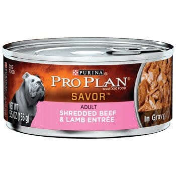 Purina Pro Plan Complete Essentials Shredded Beef and Lamb Adult Canned Dog Food - 5.5 Oz - Case of 24