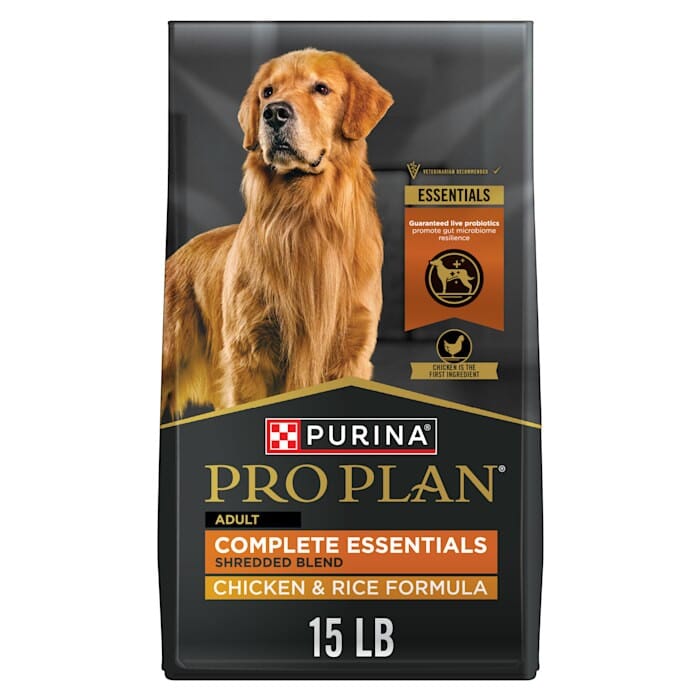 Purina Pro Plan Complete Essentials Shredded Blend Chicken and Rice Adult Dry Dog Food - 15 Lbs Default Title