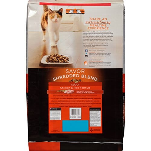 Purina Pro Plan Complete Essentials Shredded Blend High-Protein Chicken and Rice Adult Dry Cat Food - 14 Lbs