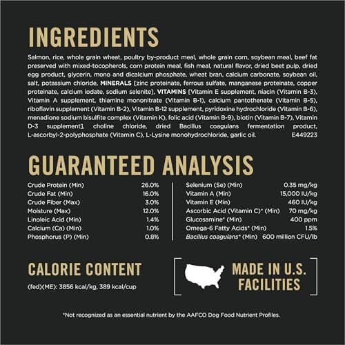 Purina Pro Plan Complete Essentials Shredded Blend Salmon and Rice Adult Dry Dog Food - 15 Lbs