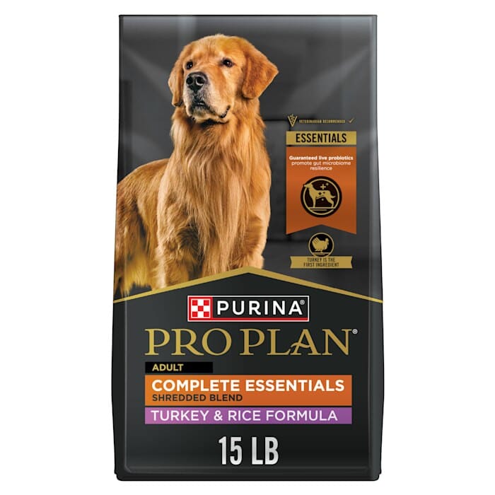 Purina Pro Plan Complete Essentials Shredded Blend Turkey and Rice Adult Dry Dog Food - 15 Lbs Default Title