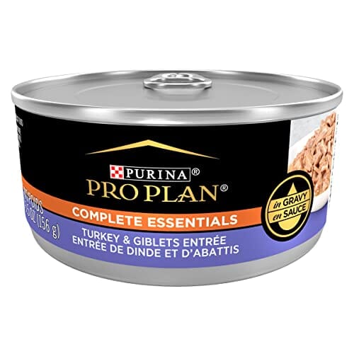 Purina Pro Plan Complete Essentials Turkey and Giblets Entrée in Gravy Canned Cat Food - 5.5 Oz - Case of 24  