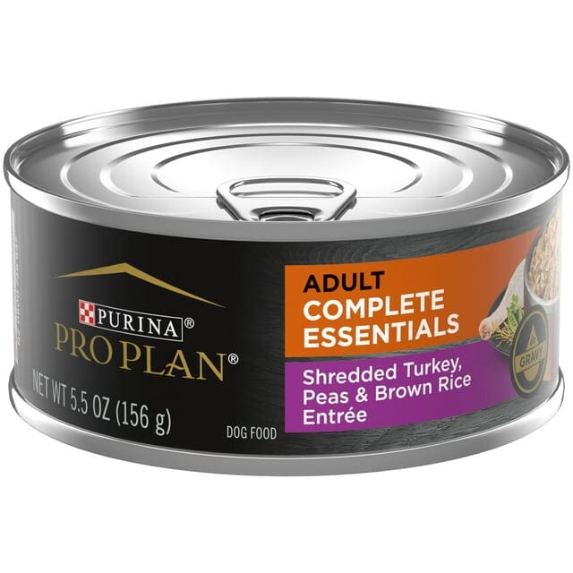 Purina Pro Plan Complete Essentials Turkey Peas and Brown Rice Entrée Canned Dog Food - 5.5 Oz - Case of 24