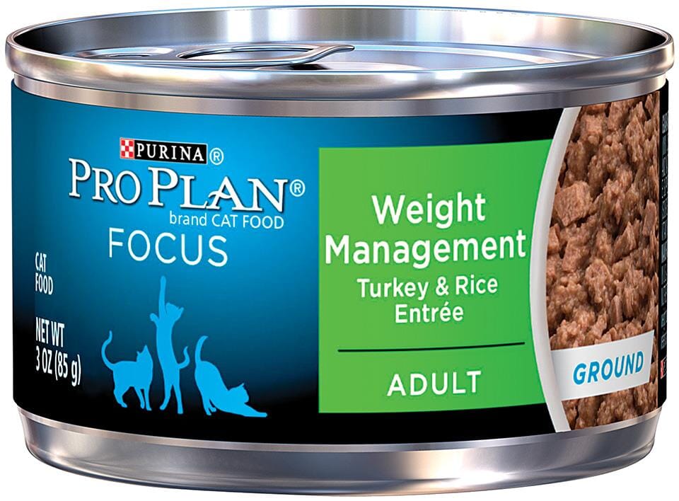 Purina Pro Plan Focus Adult Weight Management Turkey & Rice Entree Ground Canned Cat Food  