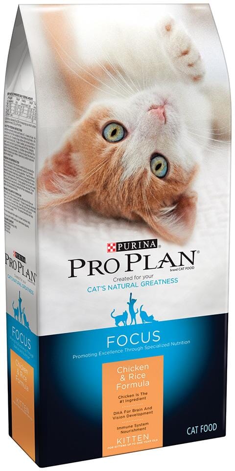 Purina Pro Plan Focus Chicken & Rice Formula Kitten Dry Cat Food  