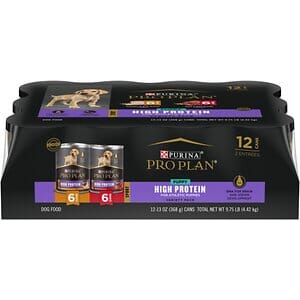 Purina Pro Plan High-Protein Beef Chicken and Rice Puppy Canned Dog Food - Variety Pack - 13 Oz - Case of 12 Default Title