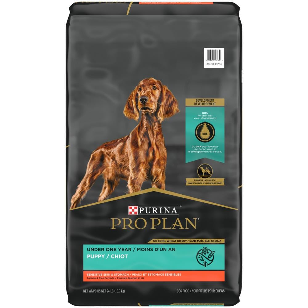 Purina Pro Plan Probiotic Sensitive Stomach Sensitive Skin & Stomach Salmon & Rice Formula Dry Puppy Food  