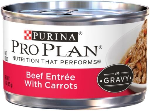 Purina Pro Plan Savor Adult Beef Entree in Gravy with Carrots Canned Cat Food  