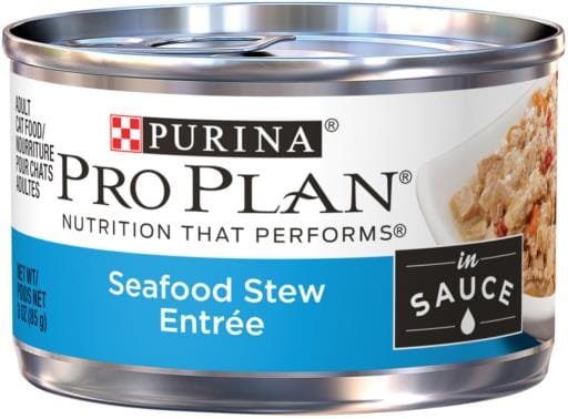 Purina Pro Plan Savor Adult Seafood Stew Entree in Sauce Canned Cat Food  