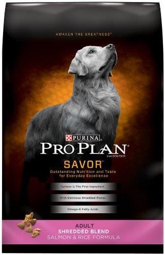 Purina Pro Plan Savor Adult Shredded Blend Salmon & Rice Formula Dry Dog Food  