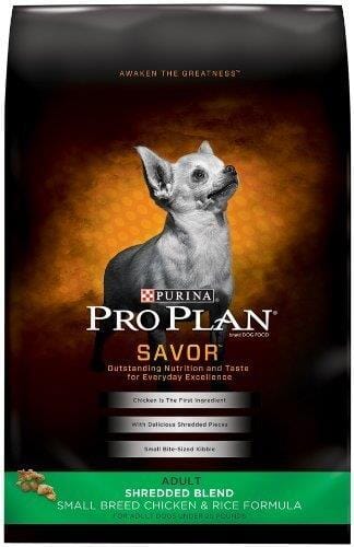 Purina Pro Plan Savor Adult Shredded Blend Small Breed Chicken & Rice Formula Dry Dog Food  