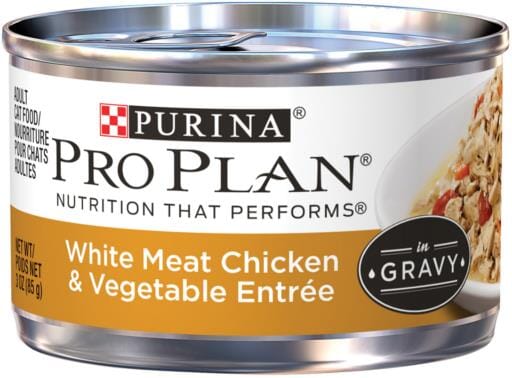 Purina Pro Plan Savor Adult White Chicken with Vegetables in Gravy Entree Canned Cat Food  