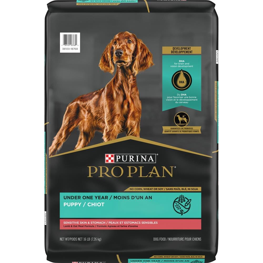 Purina Pro Plan Sensitive Skin & Stomach Lamb & Oat Meal With Probiotics Sensitive Stomach Dry Puppy Food  