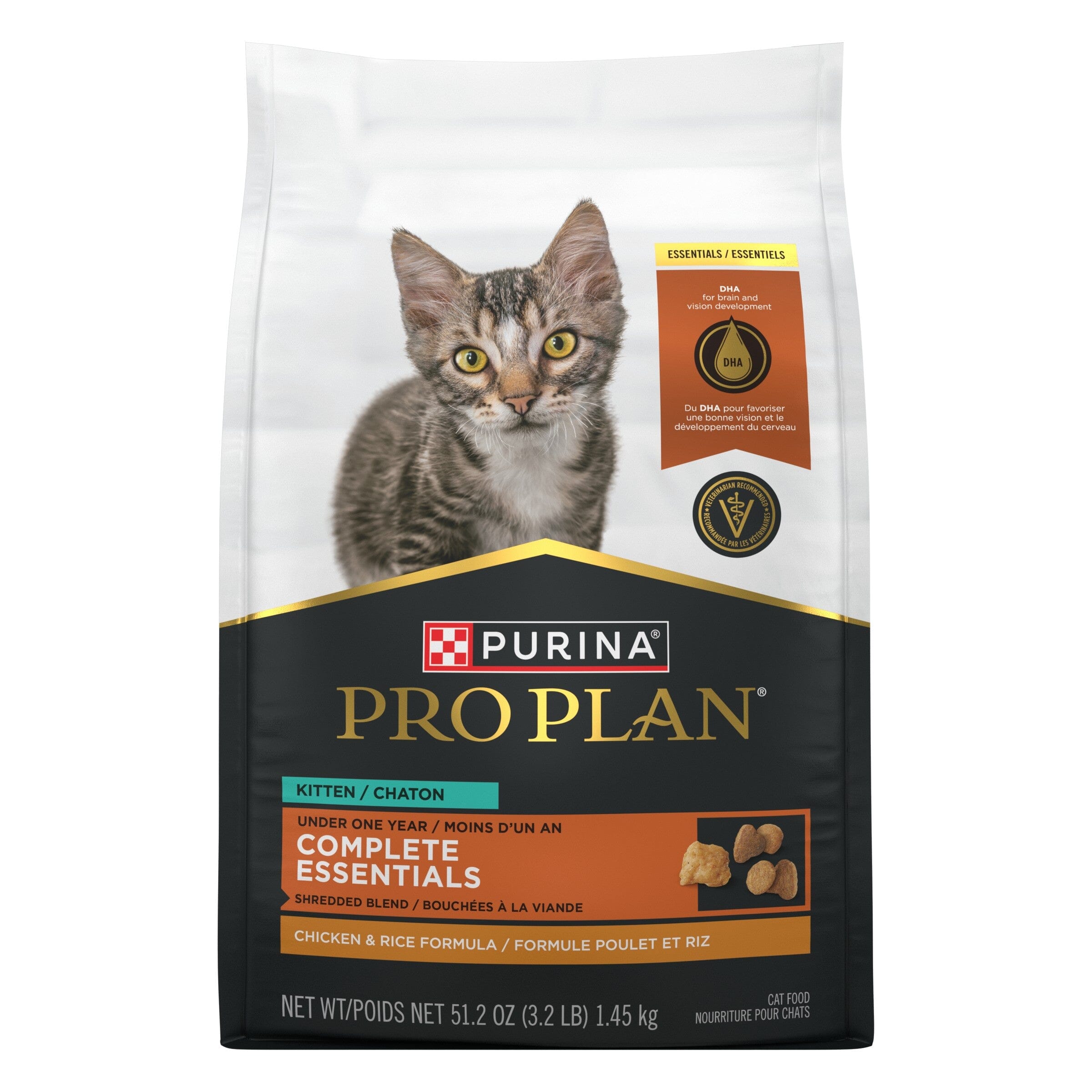 Purina Pro Plan Sport Development Chicken and Rice Kitten Formula Dry Cat Food - 3.2 Lbs - Case of 4