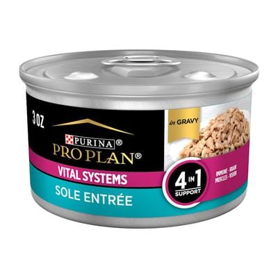 Purina Pro Plan Vital Systems 4-in-1 Support Sole Entrée in Gravy Adult Canned Cat Food - 3 Oz - Case of 24 Default Title