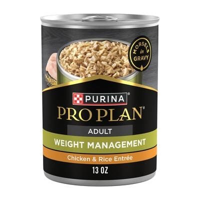 Purina Pro Plan Weight Management Chicken and Rice in Gravy Adult Canned Dog Food - 13 Oz - Case of 13 Default Title