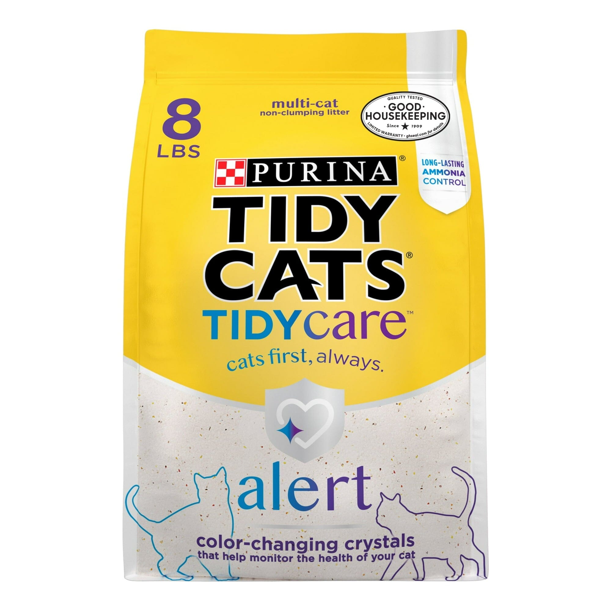 Purina Tidy Cats Alert Health Monitoring Color-Changing Crystals Non-Clumping Scented Crystal Cat Litter - 8 Lbs - Case of 4 Default Title