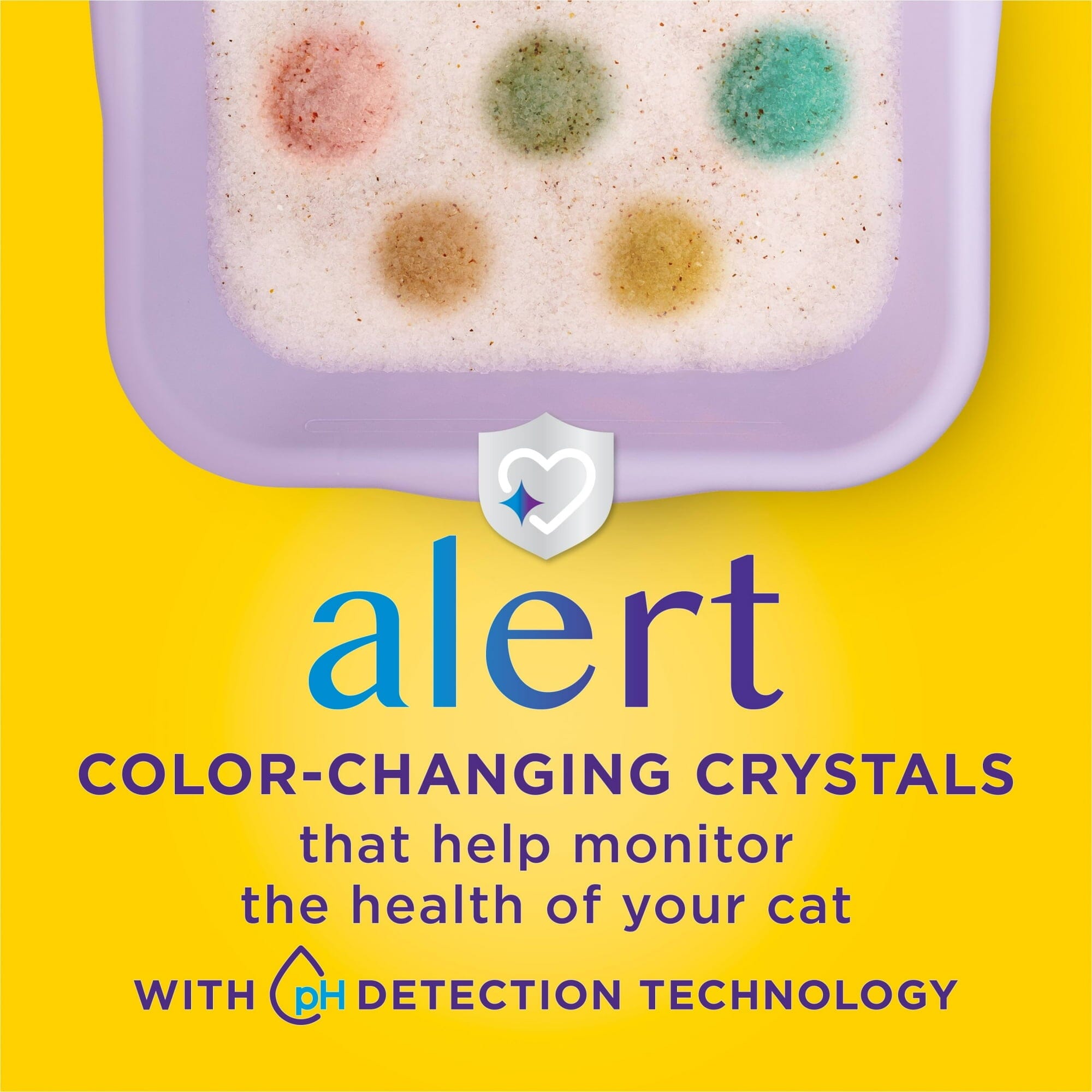 Purina Tidy Cats Alert Health Monitoring Color-Changing Crystals Non-Clumping Scented Crystal Cat Litter - 8 Lbs - Case of 4