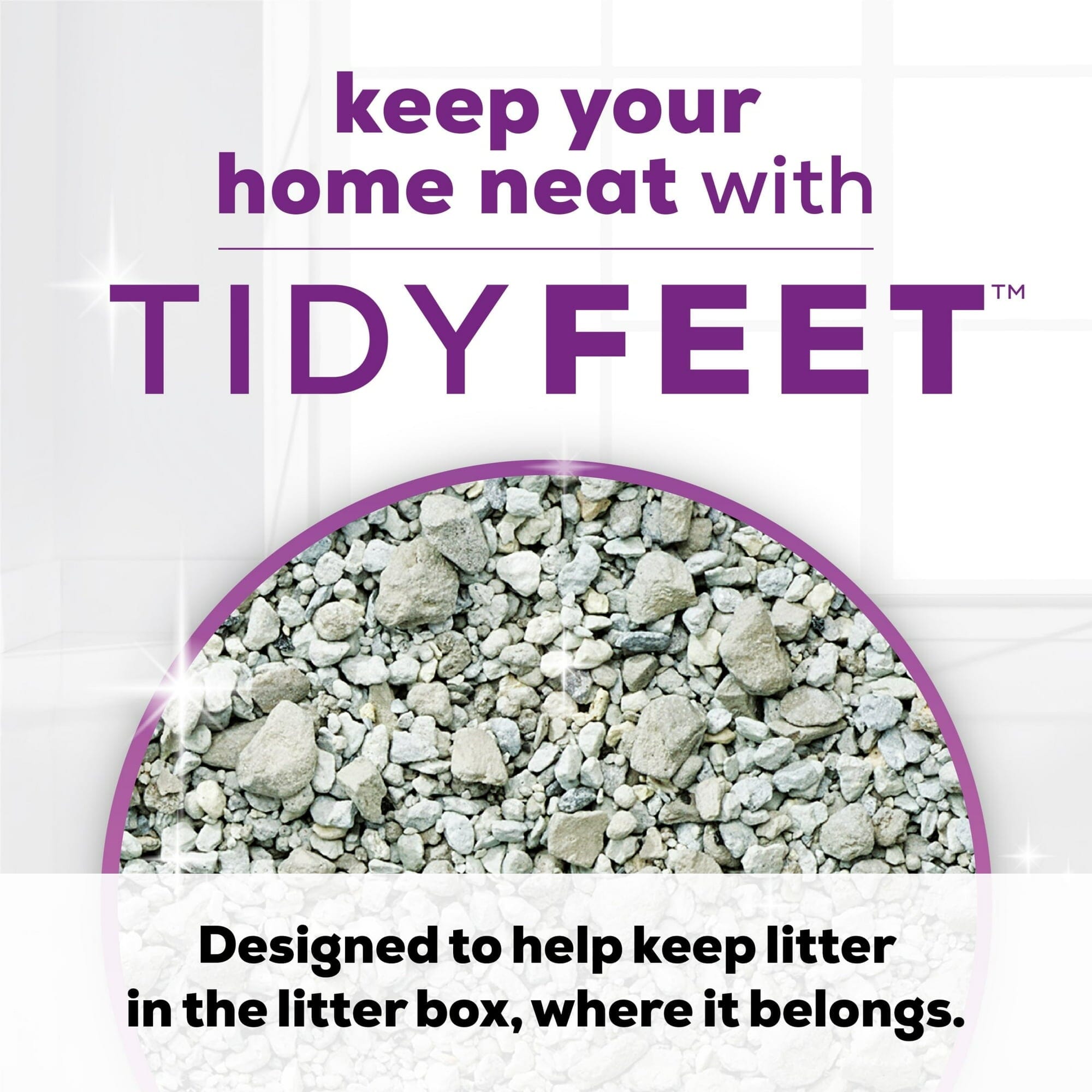 Purina Tidy Cats Tidy Feet Clumping Clean Linen Scented Low-Tracking Multi-Cat Clay Cat Litter - 20 Lbs - Case of 2