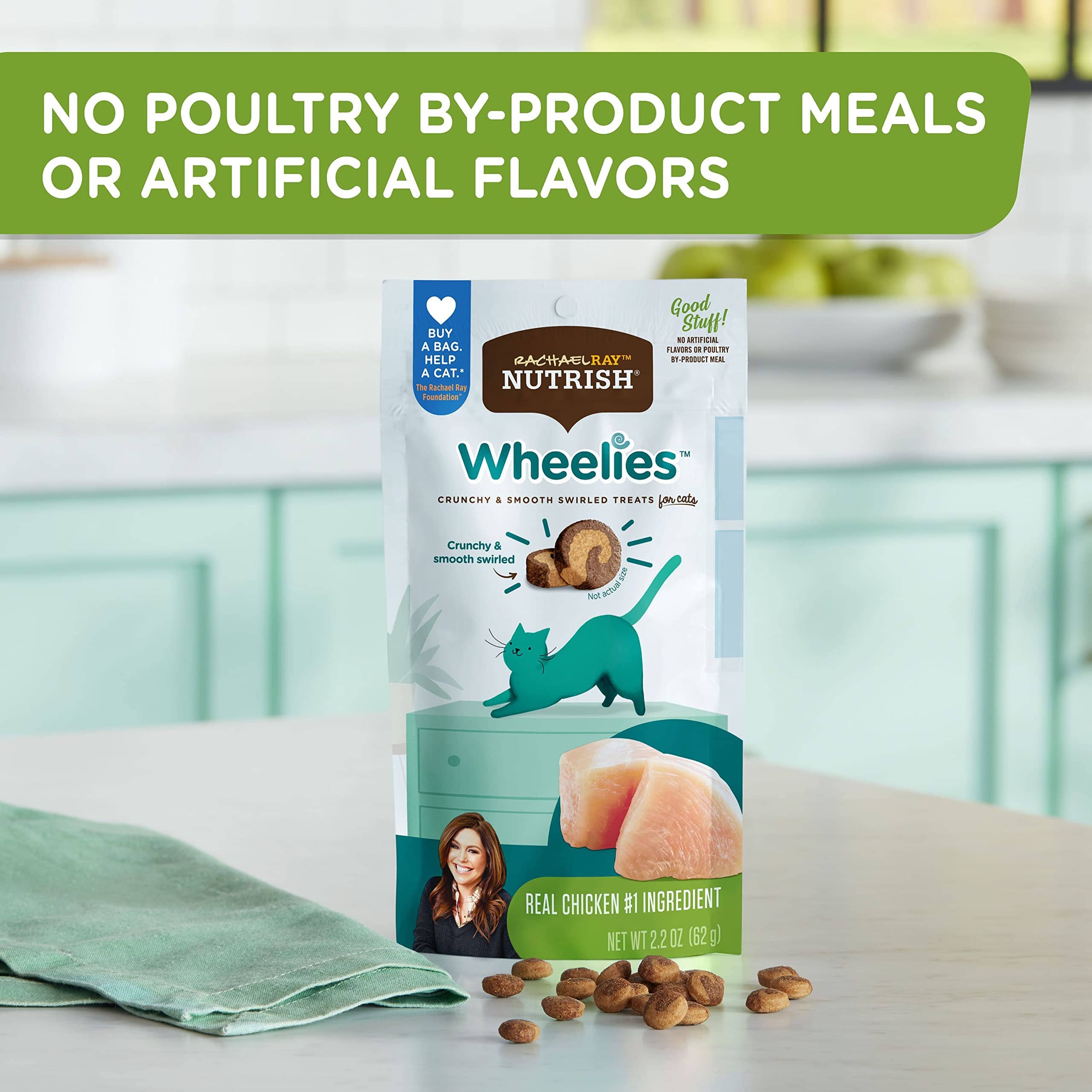 Rachael Ray Nutrish Wheelies Chicken Crunchy Cat Treats - 2.2 Oz  