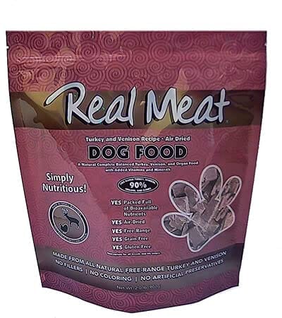 Real Meat Company Grain-Free Adult Turkey and Venison Air-Dried Dog Food 2 Lbs 