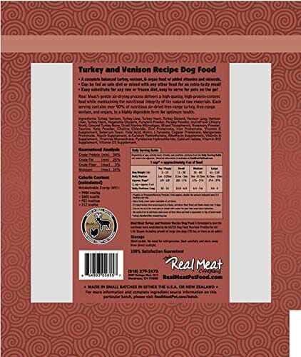 Real Meat Company Grain-Free Adult Turkey and Venison Air-Dried Dog Food  