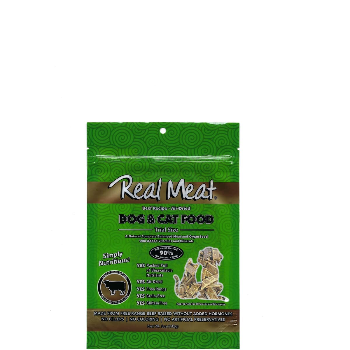 Real Meat Company Grain-Free Air-Dried Beef Cat and Dog Food - 5 Oz ...