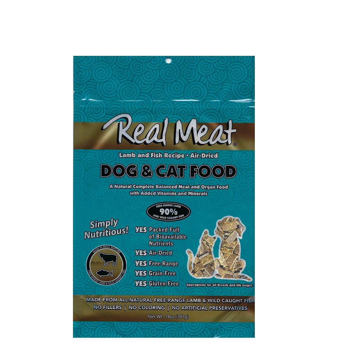 Real Meat Company Grain-Free Air-Dried Lamb N' Fish Cat and Dog Food  