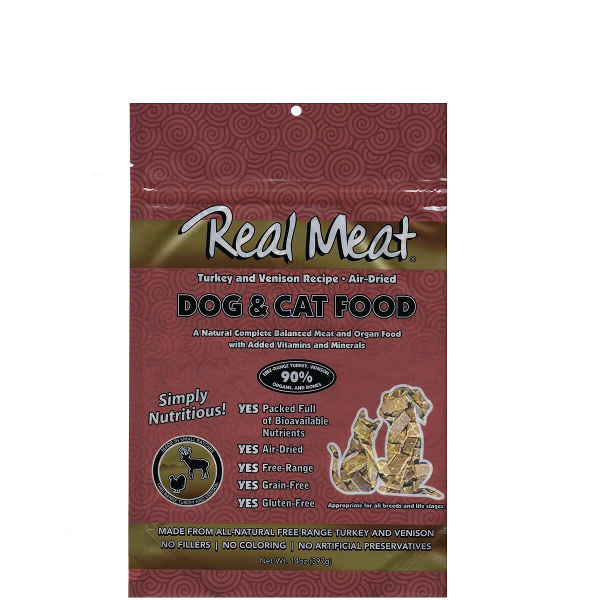 Real Meat Company Grain-Free Air-Dried Turkey and Venison Cat and Dog Food  