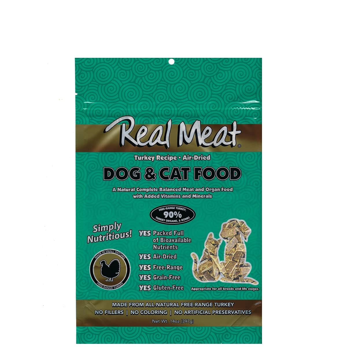 Real Meat Company Grain-Free Air-Dried Turkey Cat and Dog Food  