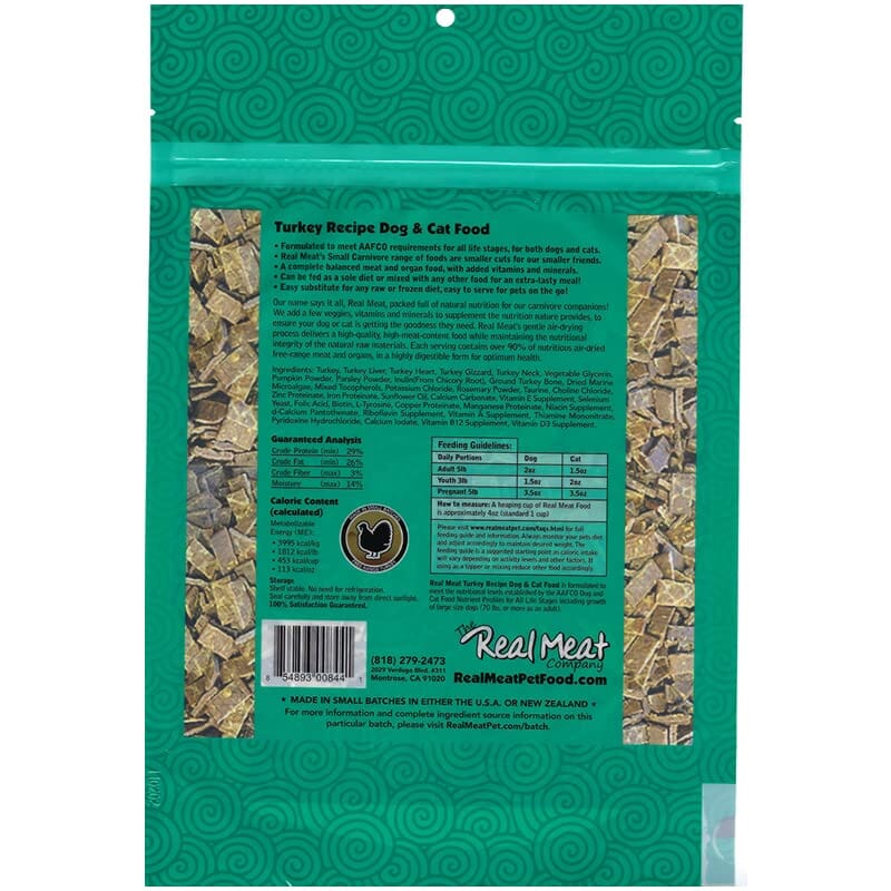 Real Meat Company Grain-Free Air-Dried Turkey Cat and Dog Food  