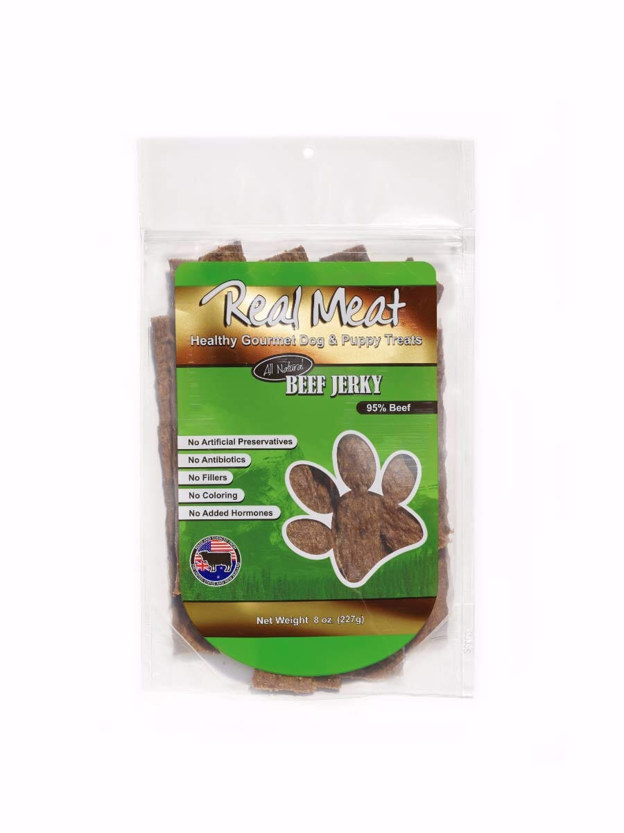 Real Meat Company Grain-Free Beef Dog Jerky Treats 8 Oz 