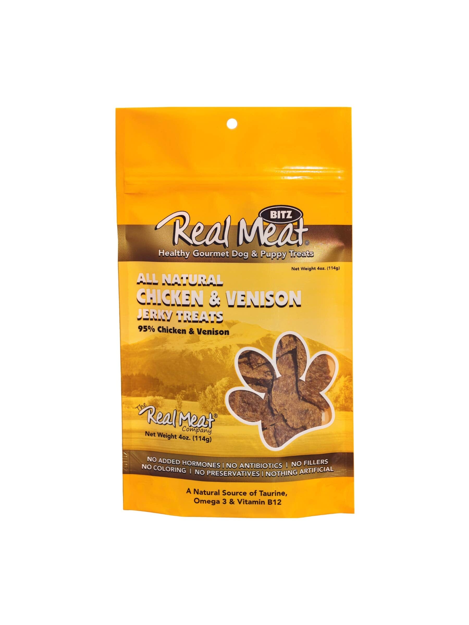 Real Meat Company Grain-Free Chicken and Venison Dog Jerky Treats  