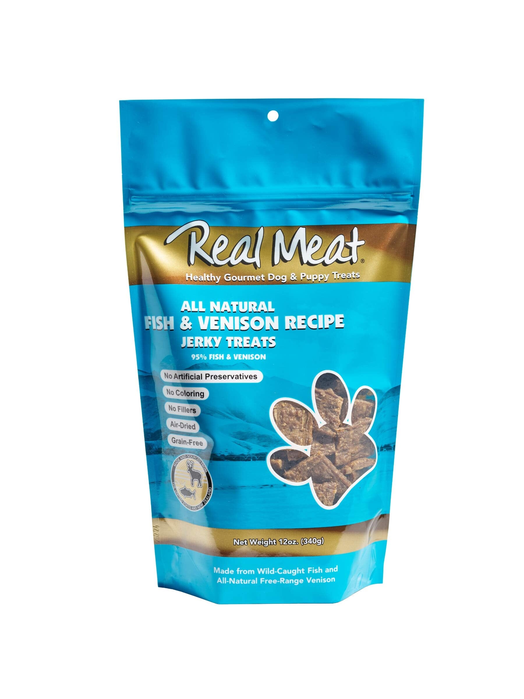 Real Meat Company Grain-Free Fish and Venison Dog Jerky Treats  