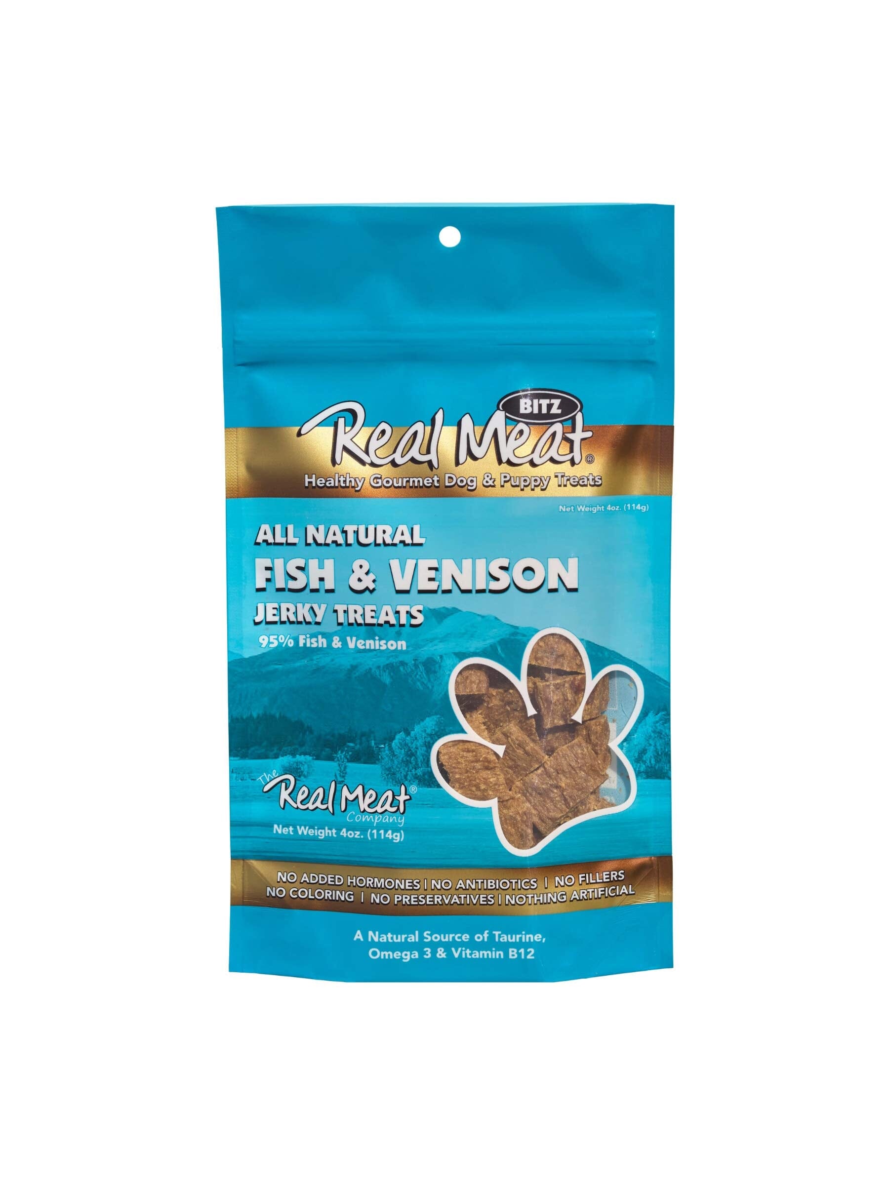 Real Meat Company Grain-Free Fish and Venison Dog Jerky Treats  