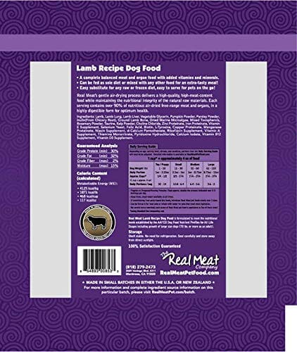 Real Meat Company Grain-Free Lamb Air-Dried Dog Food  