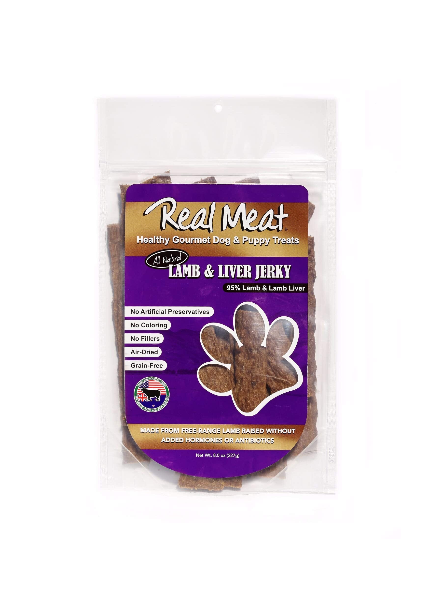 Real Meat Company Grain-Free Lamb and Liver Dog Jerky Treats  