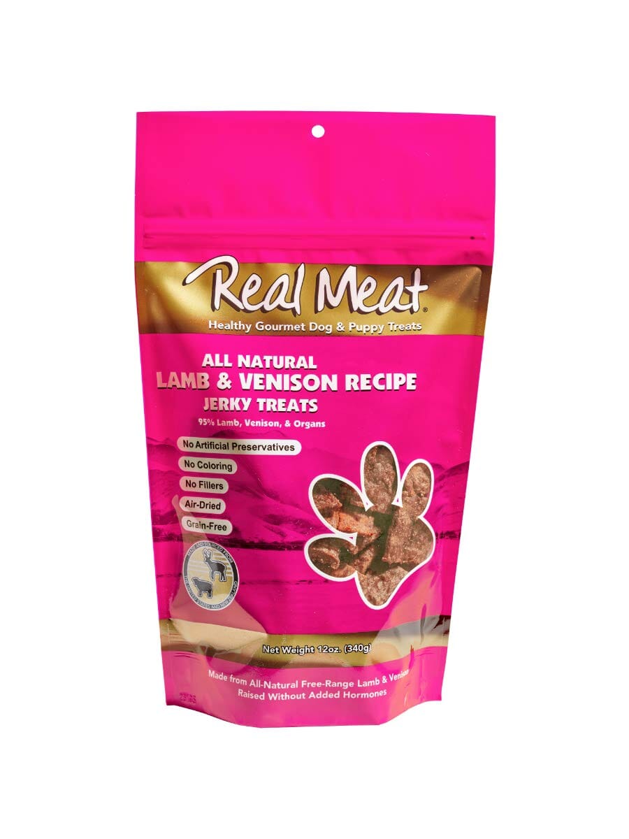 Real Meat Company Grain-Free Lamb and Venison Dog Jerky Treats  