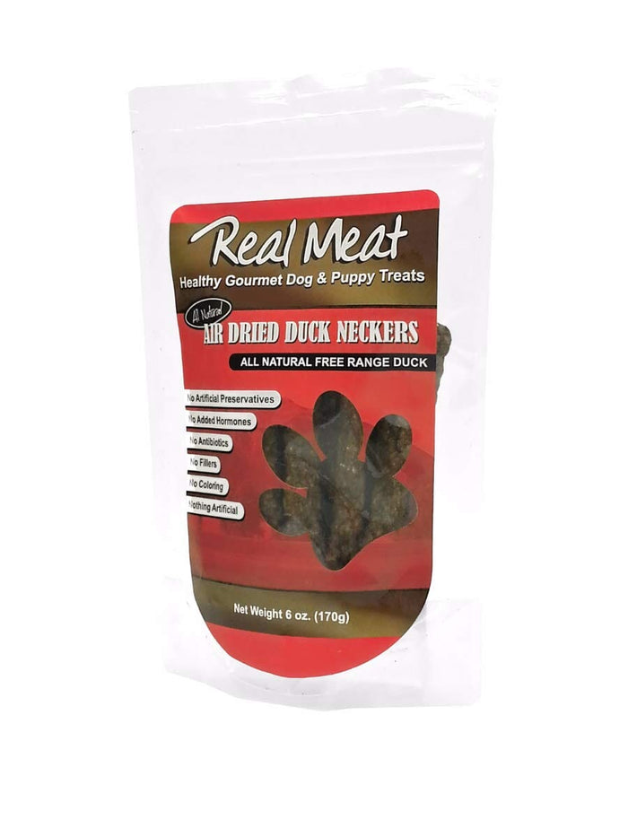Real Meat Company Grain-Free Neckers Air-Dried Duck Dog Treats - 6 Oz