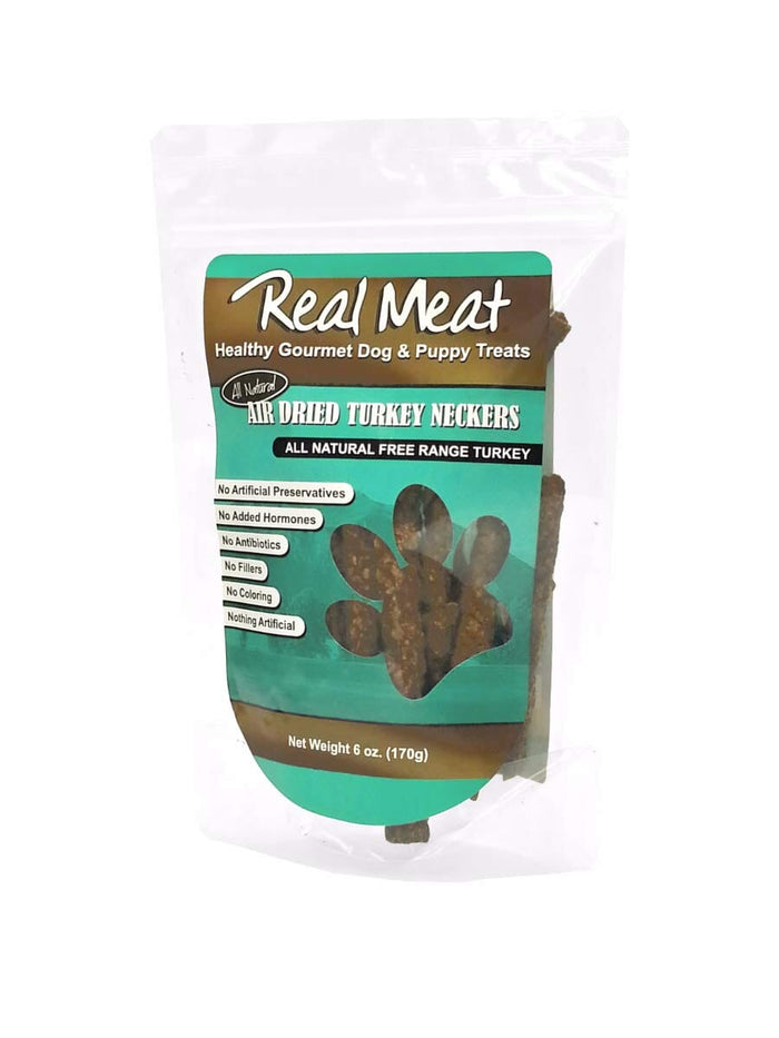 Real Meat Company Grain-Free Neckers Turkey Air-Dried Dog Treats - 6 Oz
