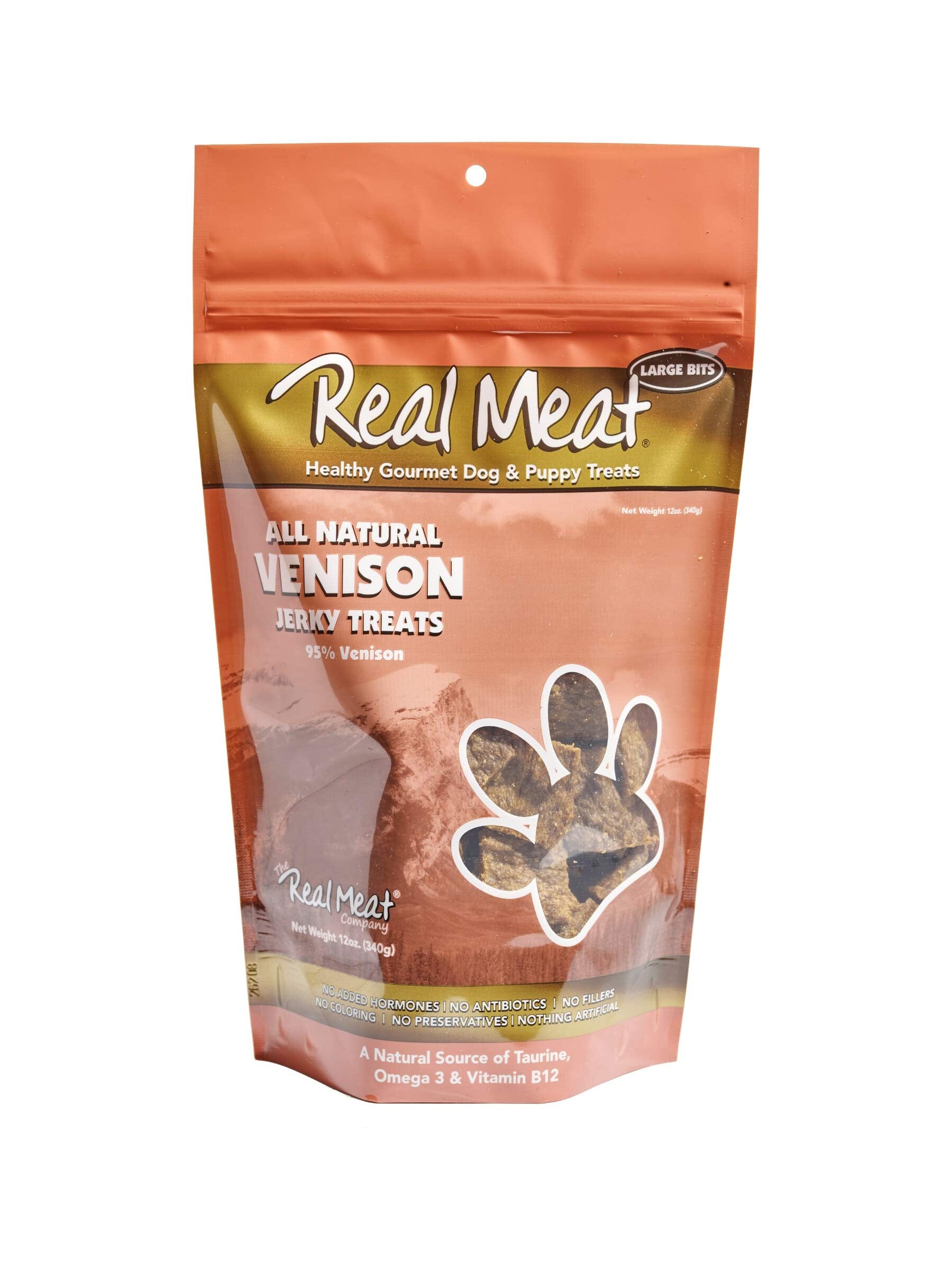 Real Meat Company Grain-Free Venison Dog Jerky Treats  