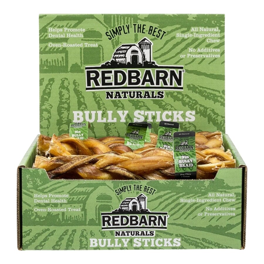 Red Barn Braided Beef Bully Sticks Natural Dog Chews
