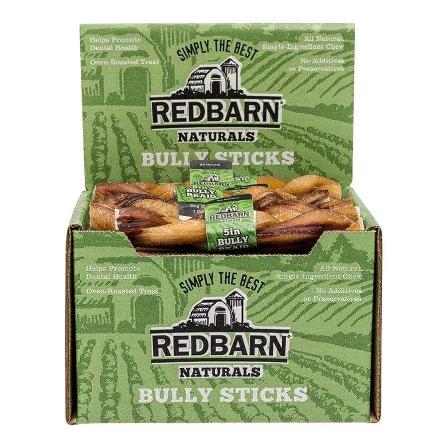 Red Barn Braided Beef Bully Sticks Natural Dog Chews