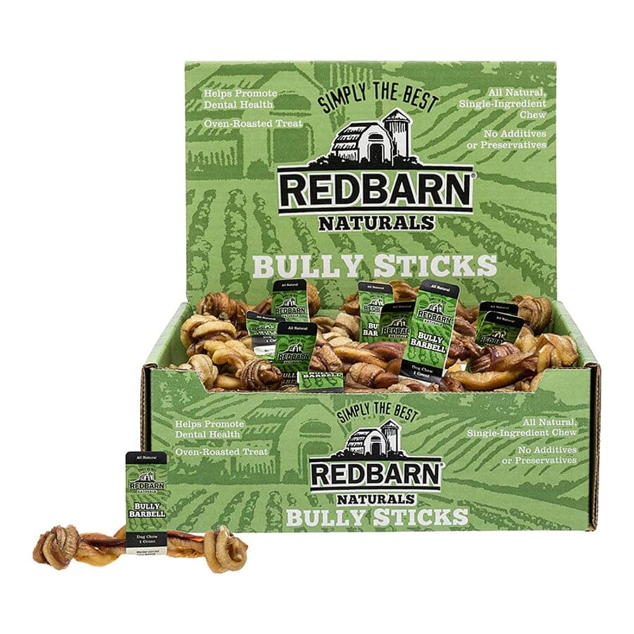 Red Barn Bully Barbells Dog Treats Natural Dog Chews - Standard Size - 5 Inch - 50 Count