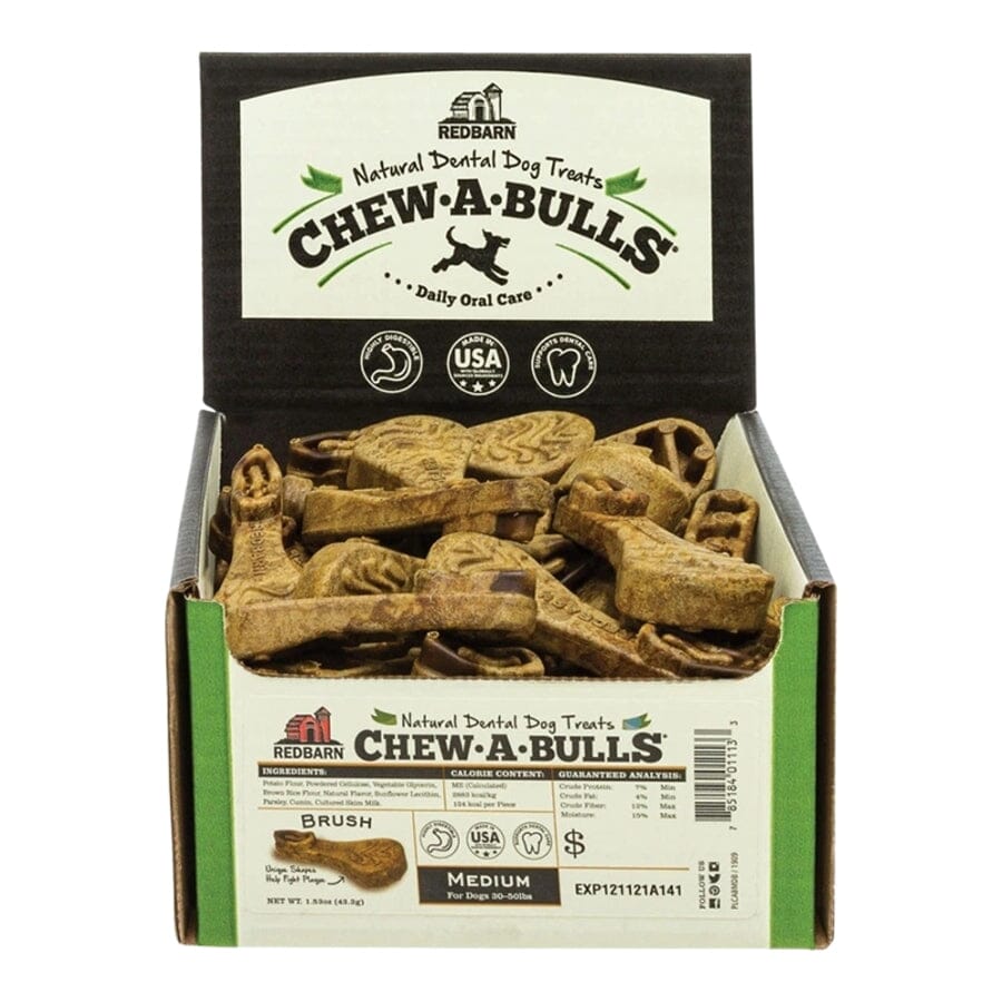 Red Barn Chew-A-Bulls Brush Shaped Dental Dog Treats