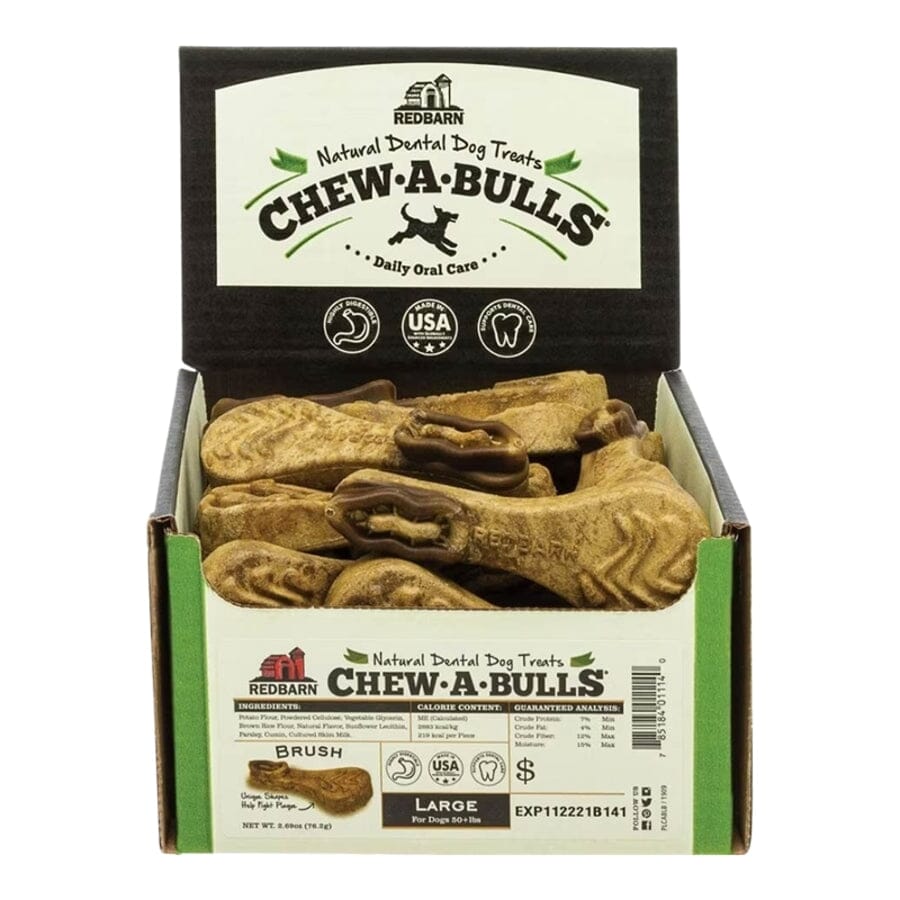 Red Barn Chew-A-Bulls Brush Shaped Dental Dog Treats