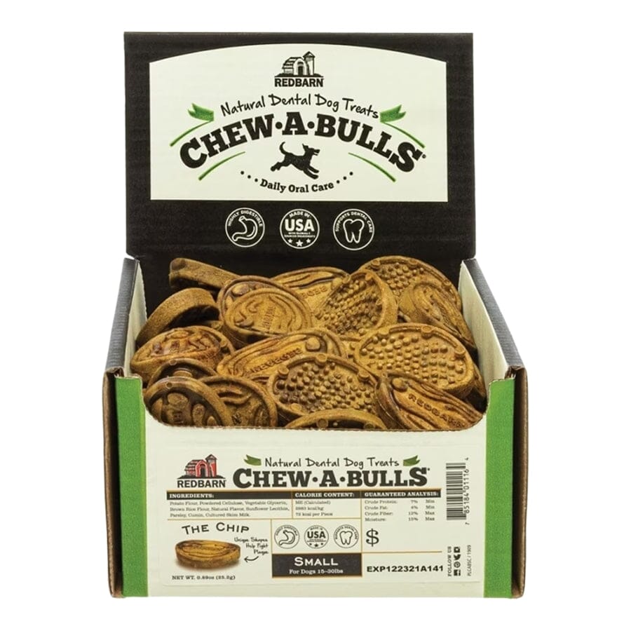 Red Barn Chew-A-Bulls Chip Shaped Dental Dog Treats